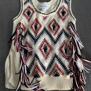 Knit tank with tassel